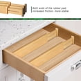 thumbnail image 6 of 4 Pack Bamboo Drawer Dividers, Adjustable Length from 12 Inch to 17 Inch, Expandable Kitchen Drawer Organizer, Drawer Organization Separators for Clothes, Kitchen, Bedroom, Dresser, Office (Beige), 6 of 7
