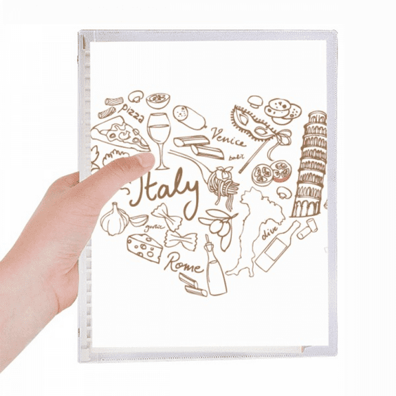 love wine italy grape foods notebook loose diary refillable journal statiry