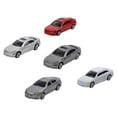 thumbnail image 2 of Modelo de coches pintados en miniatura, 5 piezas, diseño 1:87, accesorios, escenas de trenes arquitectónicos, construcción, paisaje de vehículos, 2 of 8