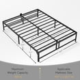 thumbnail image 3 of Z-HOM 14“ Queen Bed Frame, Heavy Duty Metal Platform Bed Frame with Under Bed Storage Space, Black, 3 of 9