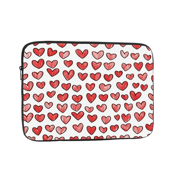 Laptop Sleeve Bag Compatible For iPad MacBook Air Pro Tablet Computer PC notebook Protective Fit in 10/12/13/14/15/16/17 inch Size Red Hearts (2)