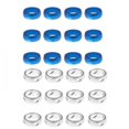 thumbnail image 1 of 24 Pedazos de O Anillos de Dardo de Alumino Accesorio de Entrenamiento Azul+Blanco Sunnimix Protector de dardo Sharft, 1 of 8