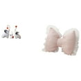 thumbnail image 1 of Esculturas de elefantes,Estatuas de elefantes,decoración del hogar,artesanías de cerámica,Cojín con lazo bonito,Almohada con forma de lazo,bonito cojín decorativo con lazo,Funda de, 1 of 8