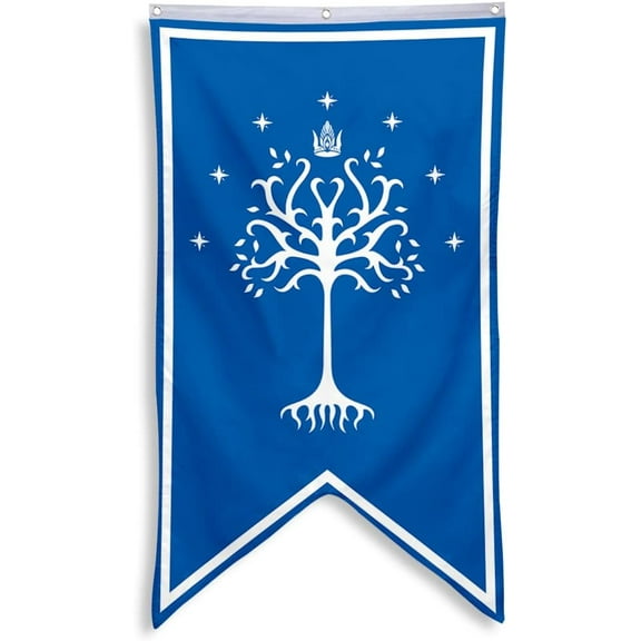 DianYu Tree of Gondor Banner Flag 30x50 Inch Man Cave Home Office Bed Room Decor (Blue)