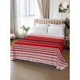 thumbnail image 2 of Red Striped Twim Size Flat Sheet, Wrinkleproof & Fadeproof Cooling Flat Bed Sheet Only, Modern Minimalist Gradient Lines Country Breathable Soft Bedding Top Sheets 66 x 96 Inches, 2 of 8