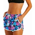thumbnail image 6 of Women Summer Board Shorts Hawaiian Tropical Print Beach Swim Shorts with Pockets, 6 of 10