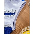 thumbnail image 5 of TiaoBug Kids Girls Sequins Cheer Leader Uniform Costume Sleeveless Cheerleading Gymnastic Dance Dress Royal Blue 14, 5 of 7