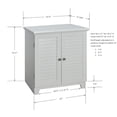 thumbnail image 2 of Redmon Contemporary Country Louvered Double Doors Floor Cabinet, 2 of 5