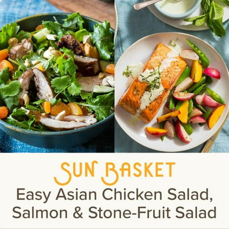 Sun Basket Meal Kits, 2 Recipes Serving 2, Calorie-Conscious, Organic Produce