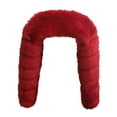 thumbnail image 3 of MuZeFu Warm Furry Jacket Long Sleeve Outerwear Women's Winter Contrast Color Slit Plaid Tassel Knitted Cloak Scarf, 3 of 3