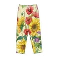 thumbnail image 4 of Bingfone Pajamas For Women,Sunflower Cornflower Poppy Pajama Pants With Pockets-X-Large, 4 of 9