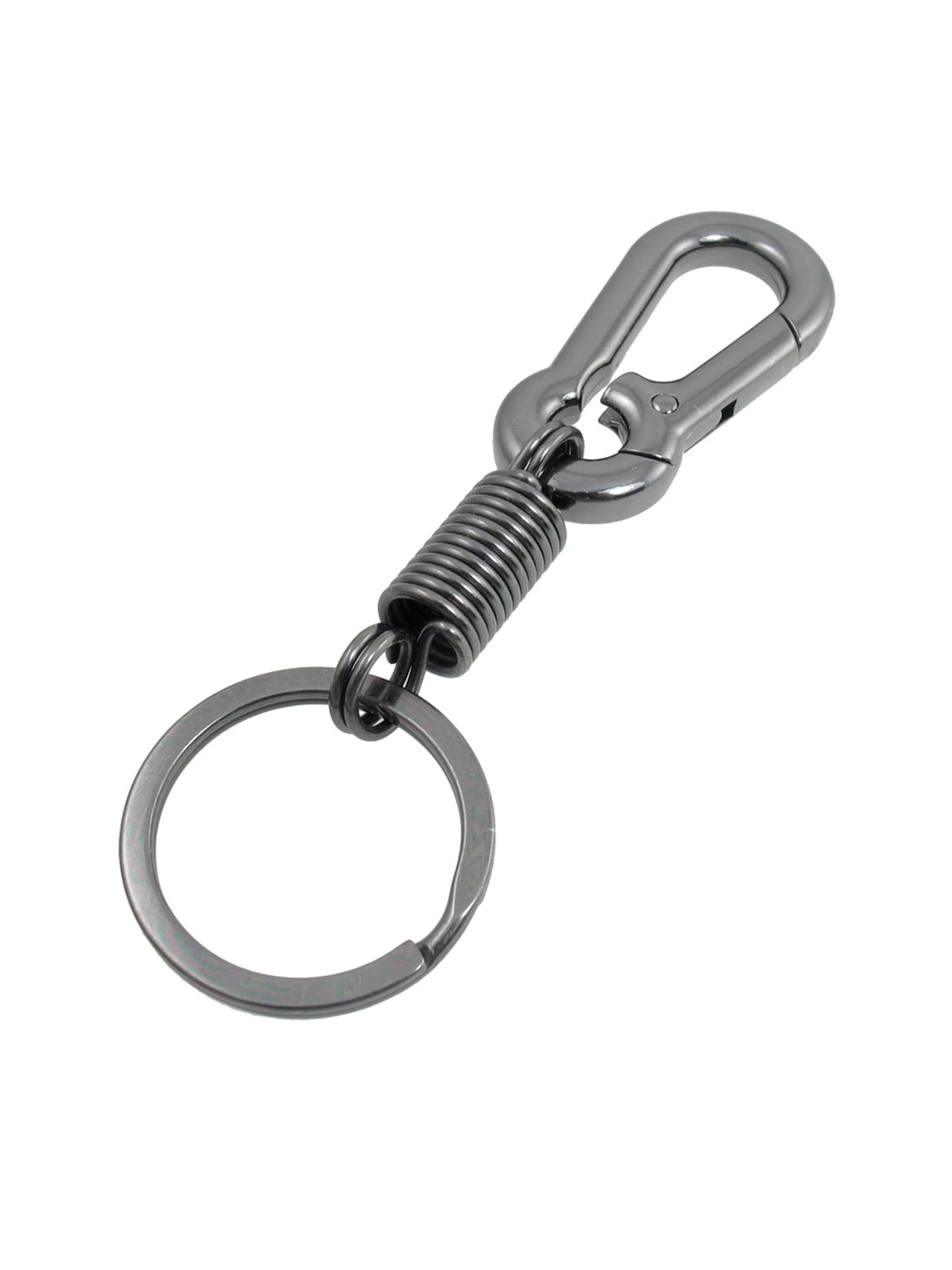 10pcs Mini D Ring Karabinerhaken Split Spring Keychain Schlüsselring 