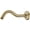Brushed Gold, variant on 8 Inch S-Shape Curved Shower Arm with Flange Stainless Steel Shower Head Extension Replacement Pipe Arm,Oil Rubbed Bronze