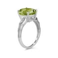 thumbnail image 2 of SZUL Women's 3.97 Carat  Peridot and Diamond Ring in 14K White Gold, 2 of 3