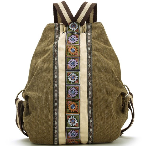 Mochila Goodhan de lona para mujer, bolsa de viaje antirrobo