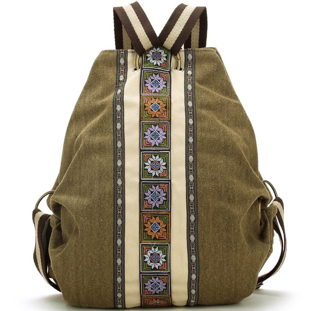 Mochila Goodhan de lona para mujer, bolsa de viaje antirrobo