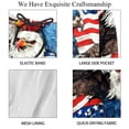 thumbnail image 4 of luoweisi Men's Beach Shorts Quick Dry Swim Trunks with Mesh Lining American Flag and Animals M, 4 of 5