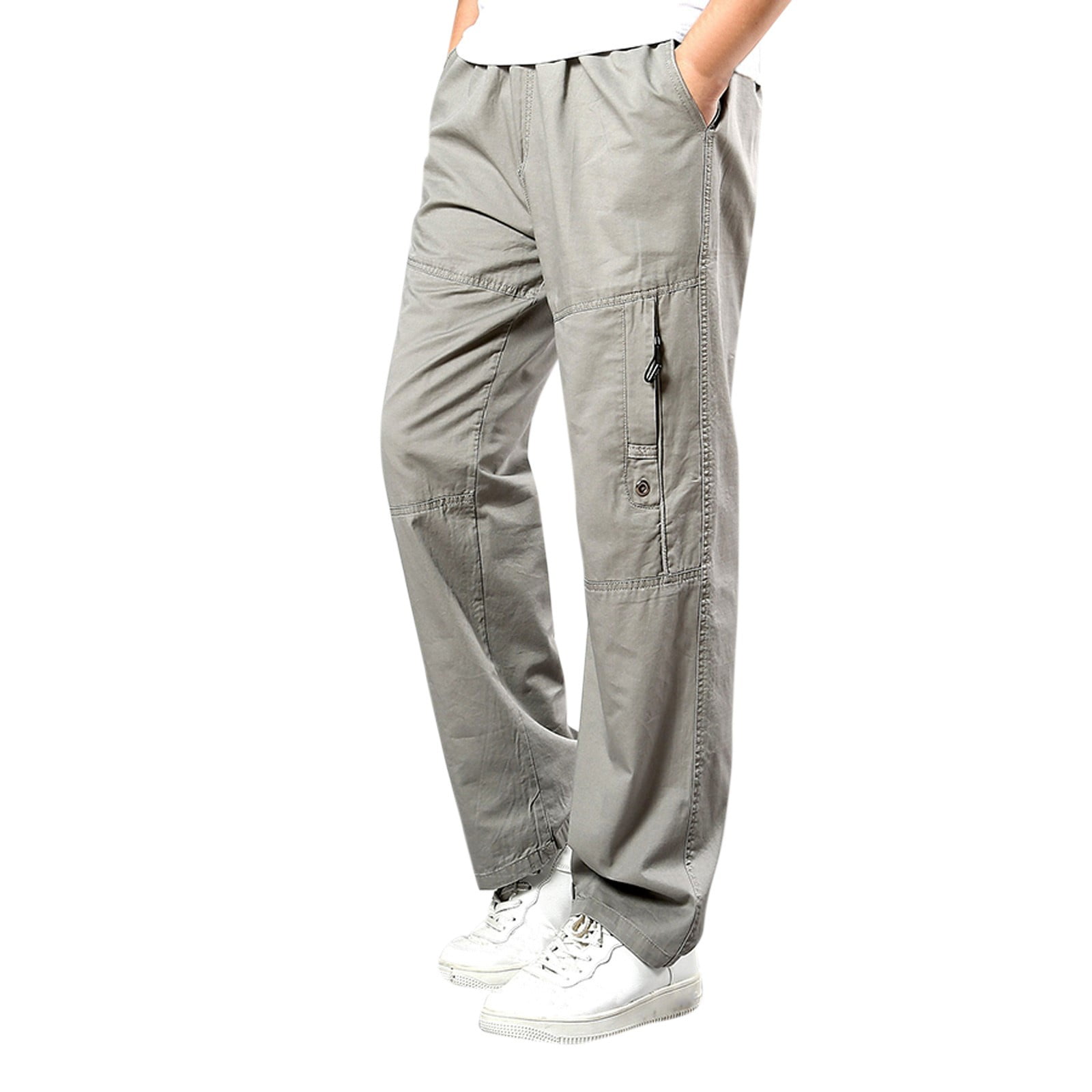 Spanish Grey Stretch Cargo Pants