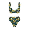 thumbnail image 5 of Daiia Sunflowers Women's Bikini Set Two Piece Swimsuit High Waisted Bikini Adjustable Straps Bikini Perfect for Beach, Pool, and Summer Vacation-XX-Large, 5 of 9