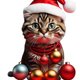 thumbnail image 2 of Adornos navideños de dibujos animados de gato, colgante creativo para árbol de Navidad, decoración para coche, regalos, 2 of 8