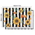 thumbnail image 5 of Vintage Sunflower Placemats Set of 6, Machine Washable Heat Resistant Linen Table Mats with Boho Floral Pattern Featuring Yellow Blooms and Rustic Bees and Butterflies, 5 of 5