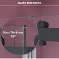 thumbnail image 3 of 62'' - 66'' W X 76'' H Double Sliding Frameless Shower Door With 3/8 Inch (10Mm) Clear Glass In Matte Black, 3 of 6