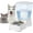 White, variant on Automatic 5.4L/1.4Gal Pet Waterer, Pet Automatic Dog Water Dispenser Gravity Stainless Steel Water Feeder, Large Capacity Feeding Bowls for Cats and Medium & Large-Sized Dogs (White, Water)