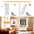 thumbnail image 2 of White Steel Armoire with Drawer, Hanging Rod & Adjustable Shelf, 31.5 in L x 17.72 in W x 60.16 in H, 2 of 7
