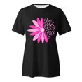 thumbnail image 4 of TSADFHJI Hauts pour Femmes 2TG T-Shirt à Manches Courtes Imprimé pour Femmes Col Rond Haut Blouse L Noir, 4 of 5