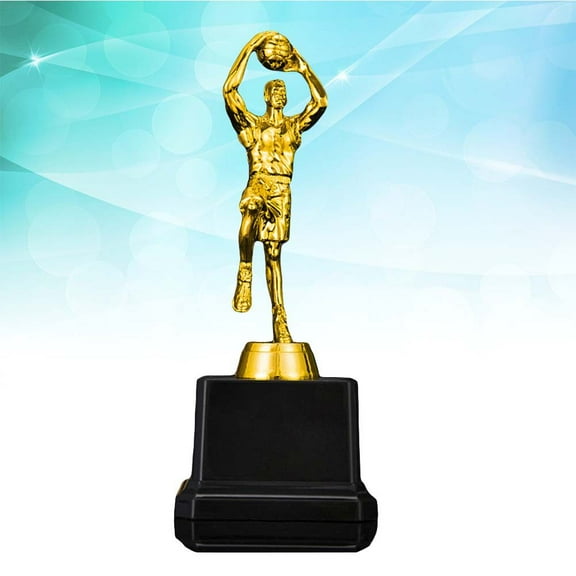 Golden Plastic Basketball Figure Trophy Perfect for Sports Match Gifts and Team Keepsakes 6.5 Inches