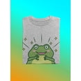 thumbnail image 3 of Excited Frog Shaped T-Shirt Women -Smartprints Designs, Female Medium, 3 of 4