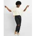 thumbnail image 5 of Hanes Originals Women's Cotton Boxy T-Shirt, Rolled Short Sleeves Little Bloom Natural XS, 5 of 5