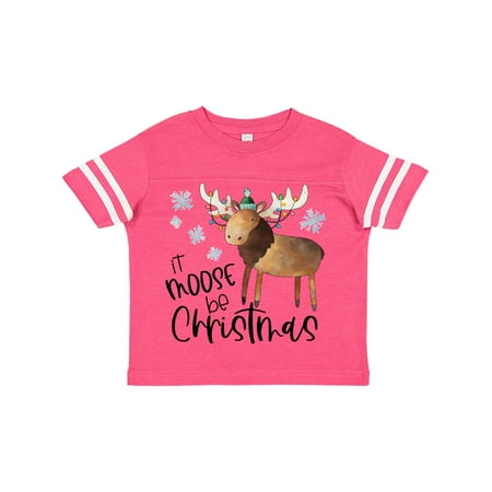 

Inktastic It Moose be Christmas Colorful Lights and Snowflakes Gift Toddler Boy or Toddler Girl T-Shirt