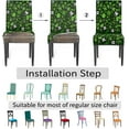 thumbnail image 2 of Green Football Pattern Chair Covers for Dining Room Set of 6, Washable Spandex Parsons Slipcovers, Removable Kitchen Chair Cover, Stretch Seat Protector for Home Party Hotel, 2 of 6