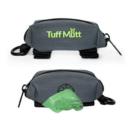 poop bag dog dispenser holder leash running bags tuff waste attachment includes roll mutt lightweight accessory hiking walking fabric