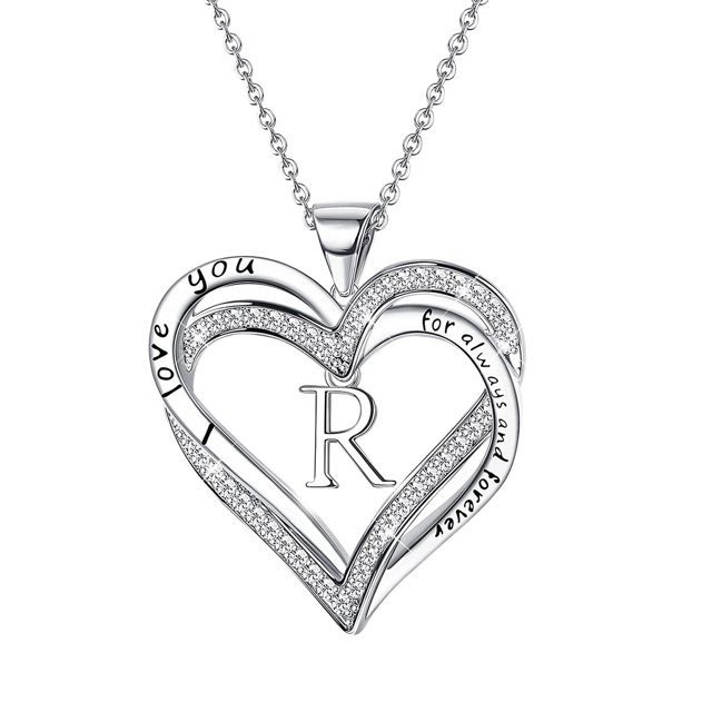 EGNMCR Colliers & Pendentifs Collier en Forme de Cœur pour Femmes Pendentif en Forme de Cœur Collier Dames Collier