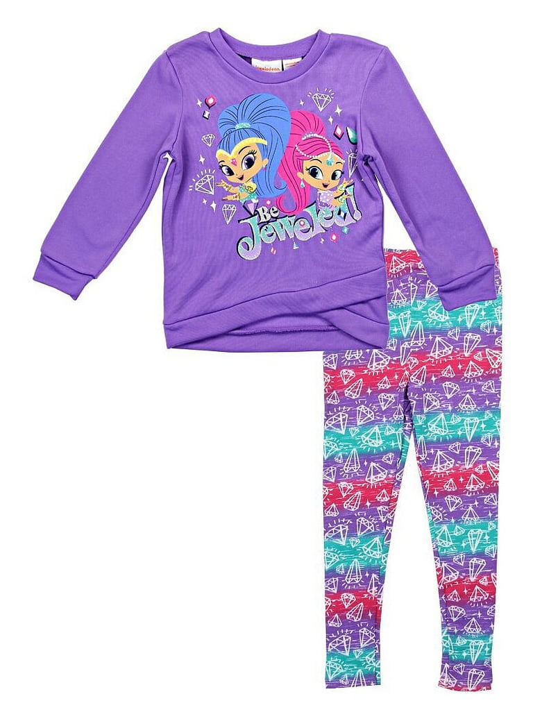 Shimmer and Shine Girls Tunic 2pc Legging Set Size 2T 3T 4T 4 5 6 6X