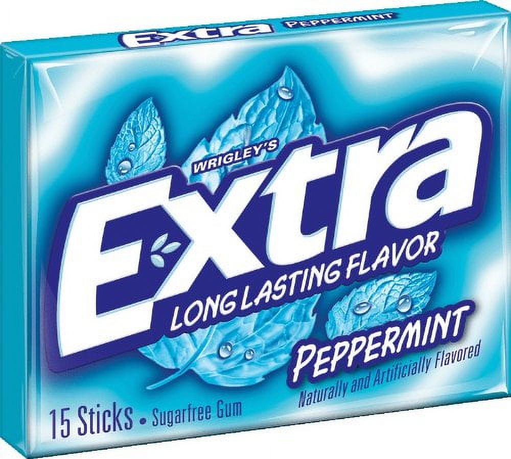 Extra Peppermint Gum, 15-Stick Slim Packs (Pack of 20)