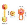 thumbnail image 3 of Juguetes de piscina, juguetes para bebés, juguetes para niños pequeños, sonajero de mano, pelota sonajero, educación temprana, agarre y música, sonajero de plástico de dos cabezas, para saltarse la cl, 3 of 8
