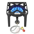 thumbnail image 4 of Vivicreate Propane Gas Stove, 185000 BTU High Pressure Outdoor Camping Stove with Regulator, Cast Iron Burner, CSA listed regulator and gas hose,Black (Normal), 4 of 4