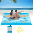 thumbnail image 3 of Beach Blanket 79 x 83inch Sandproof Beach Mat Waterproof Quick Drying Picnic Mat for Travel Camping, 3 of 10