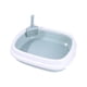 thumbnail image 1 of Caja de arena para gatos Sunnimix semicerrada Contenedor de arena de Cara alta Bandeja de arena azul, 1 of 8