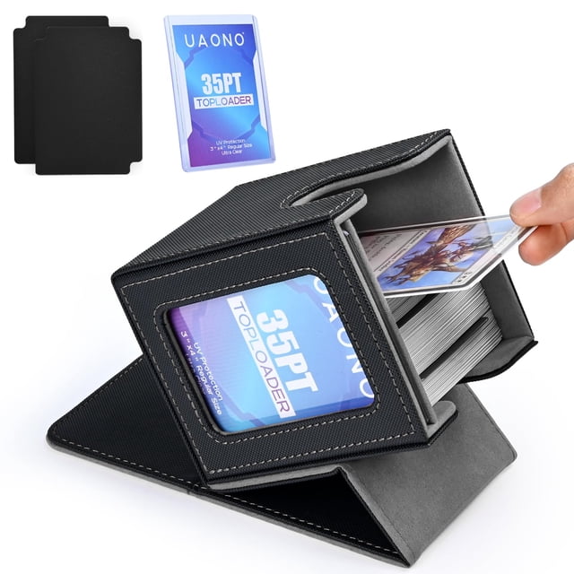 Caja de cartas UAONO con pantalla MTG Commander con más de 100 cartas
