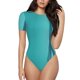 thumbnail image 1 of Balery a Teal Ribbonin Body de cuello redondo de manga corta para mujer Tops de manga corta Tops básicos-XX-Large, 1 of 7