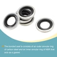 thumbnail image 4 of Uxcell G1/8 15.9x8.5x2.9mm Carbon Steel NBR Bonded Sealing Washer Gasket 50 Count, 4 of 5