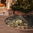 thumbnail image 4 of Salouo Palatial Gold Pattern Horse Christmas Tree Skirt 36" Farmhouse Christmas Decorations Snowman Xmas Tree Skirt Tree Mat for Holiday Party Decor, 4 of 8