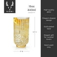 thumbnail image 4 of Viski Gatsby Highball Glasses for Cocktails, Lemonade, Tea, 15 oz Set of 2, 4 of 7