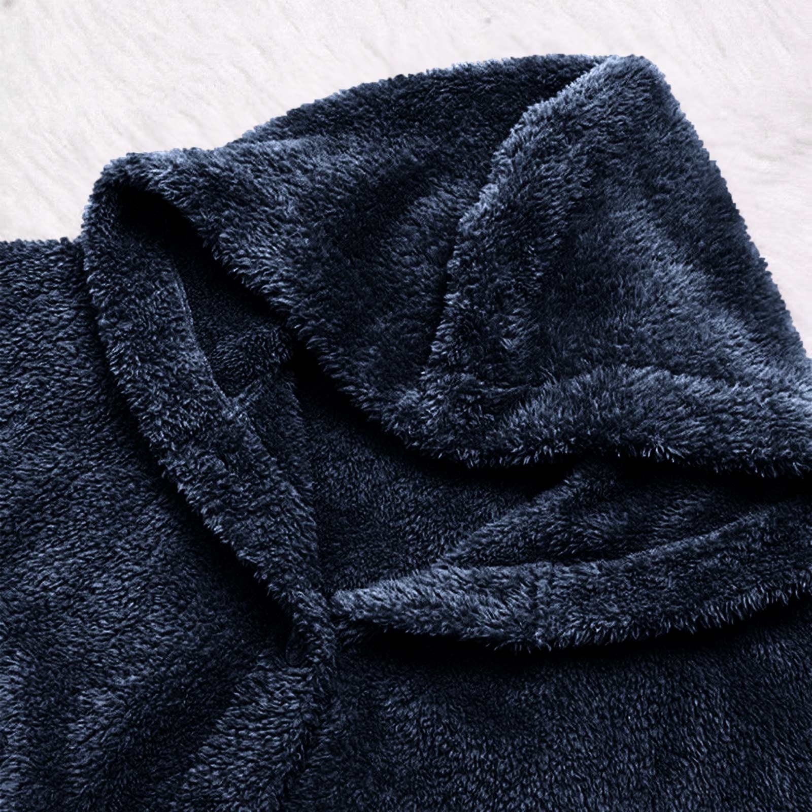 Womens Winter Coats Hooded Plus Size S-5X Fleece Button-Down Long Sleeve Jackets Ladies Casual Solid Soft High Low Hem Warm Outerwear Coat
