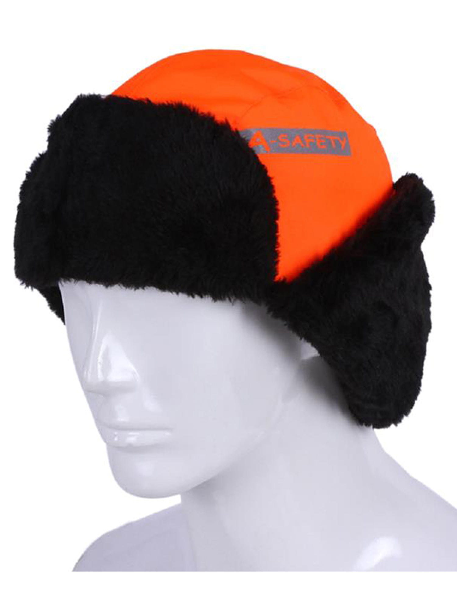 New Era Neotrapp Hunter Orange Trapper Dogear Hat Cap Down Ear Flap Neo Faux Fur 