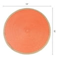 thumbnail image 6 of Farmhouse Placemats Set of 6 Woven Placemats for Dining Table Decor, Washable Rustic Kitchen Table Mat Orange 15inch, 6 of 6